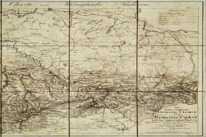 Eine Karte des britischen Reichs aus dem 19. Jahrhundert, die sich auf das Königreich Sachsen-Anhalt konzentriert und detaillierte Textinformationen auf altem Papier enthält.