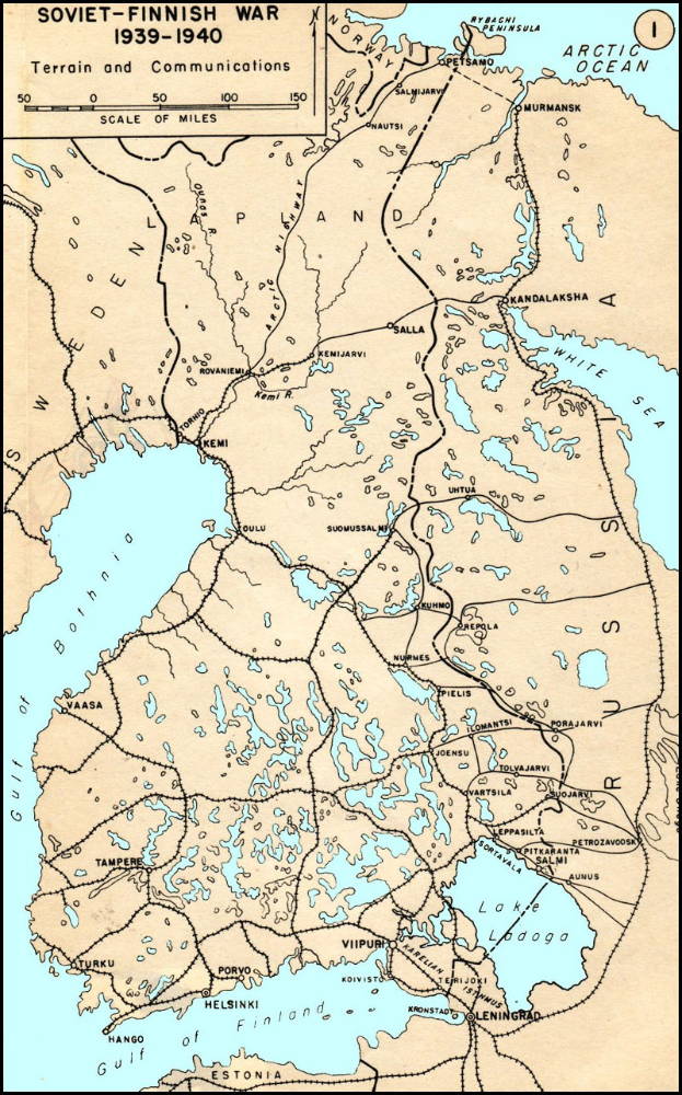 Ein Plakatplan des Sowjetisch-Finnischen Krieges (1939–1940) mit Text zur Konfliktausdehnung.