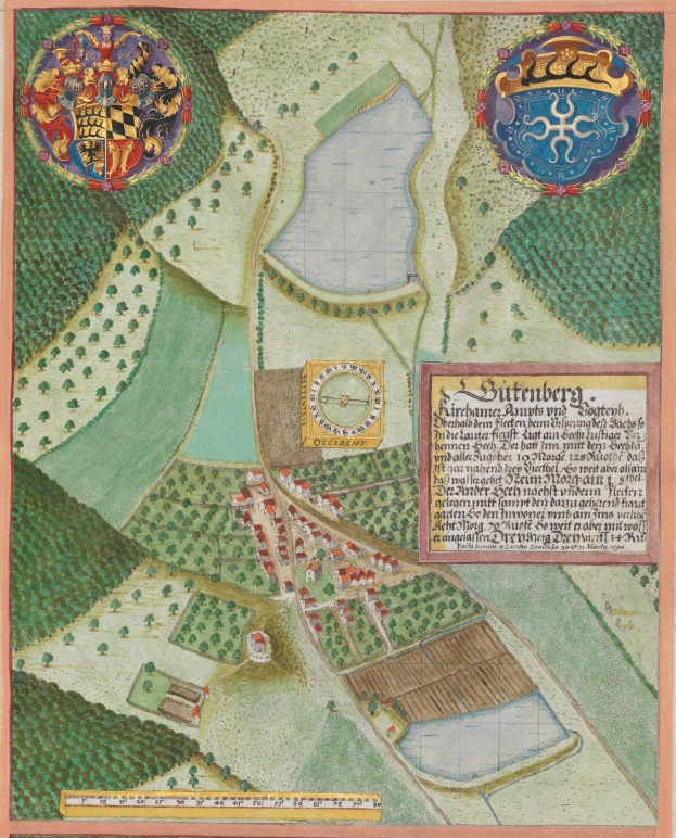 Detailierte Stadtplan-Poster von Hamburg, Deutschland, mit Stadtstraßen, Gebäuden, Logos und Text.